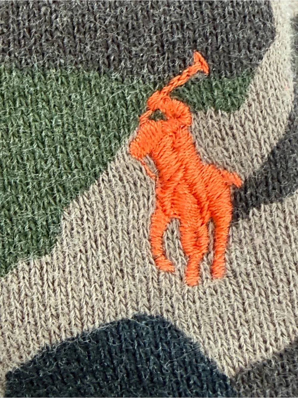 Polo Ralph Lauren Boys 4/4T Camo Fleece Jogger Sweatpants Orange Pony